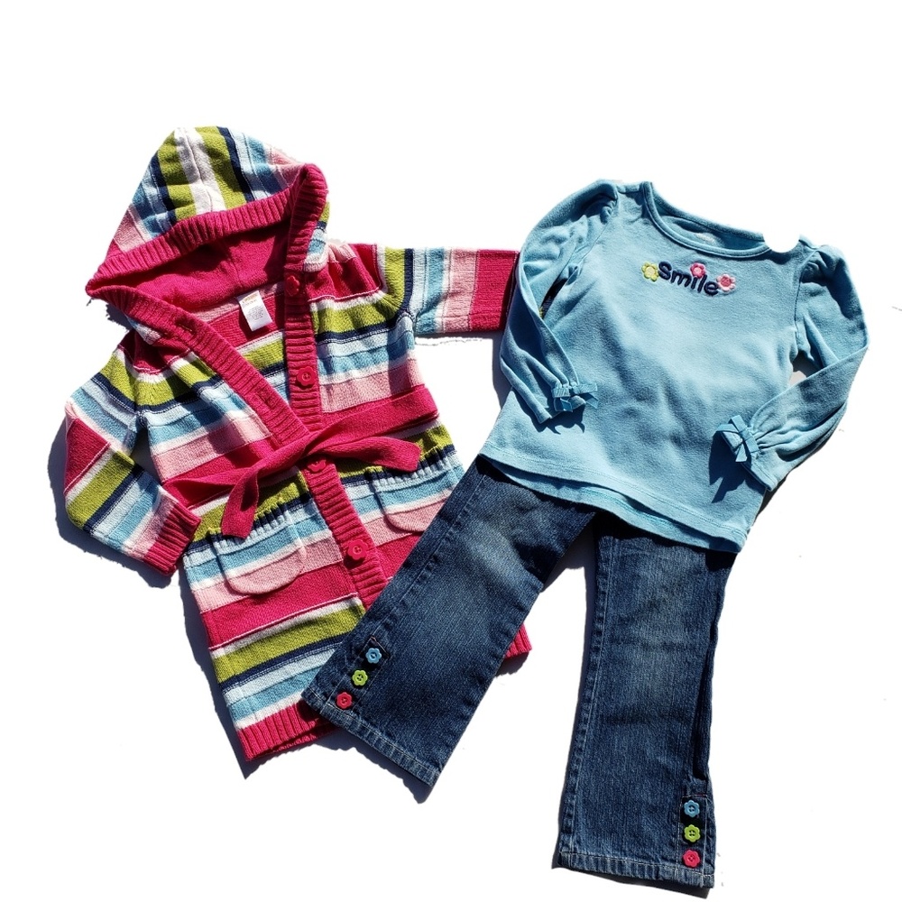 Gymboree Sweater Jeans Shirt Size 3 Smart & Sweet